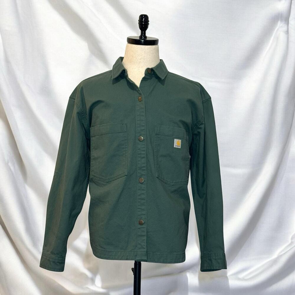 Carhartt Womens XL Green Montana Rugged Loose Fit Heavyweight Duck Overshirt